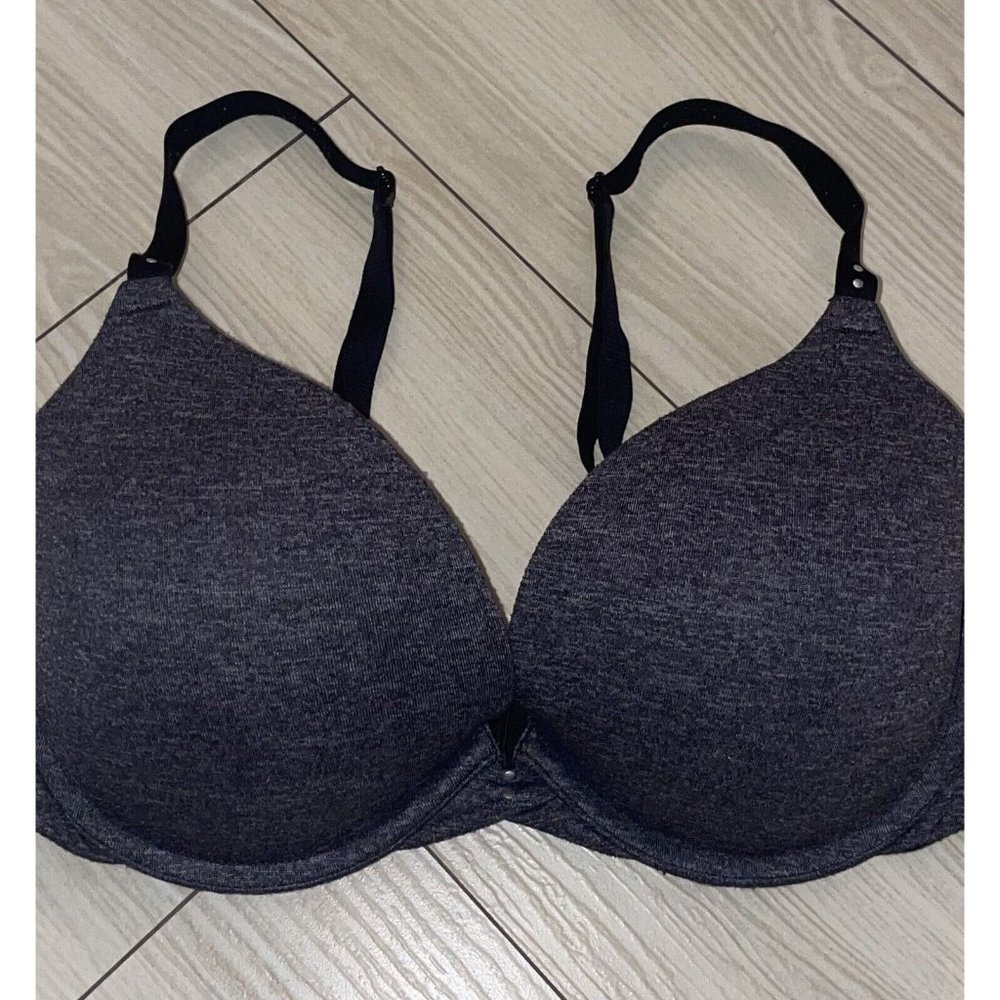Lily of France 2175295 Your Perfect Lift Convertible T Shirt Bra Lined 34D Gray - Picture 3 of 6
